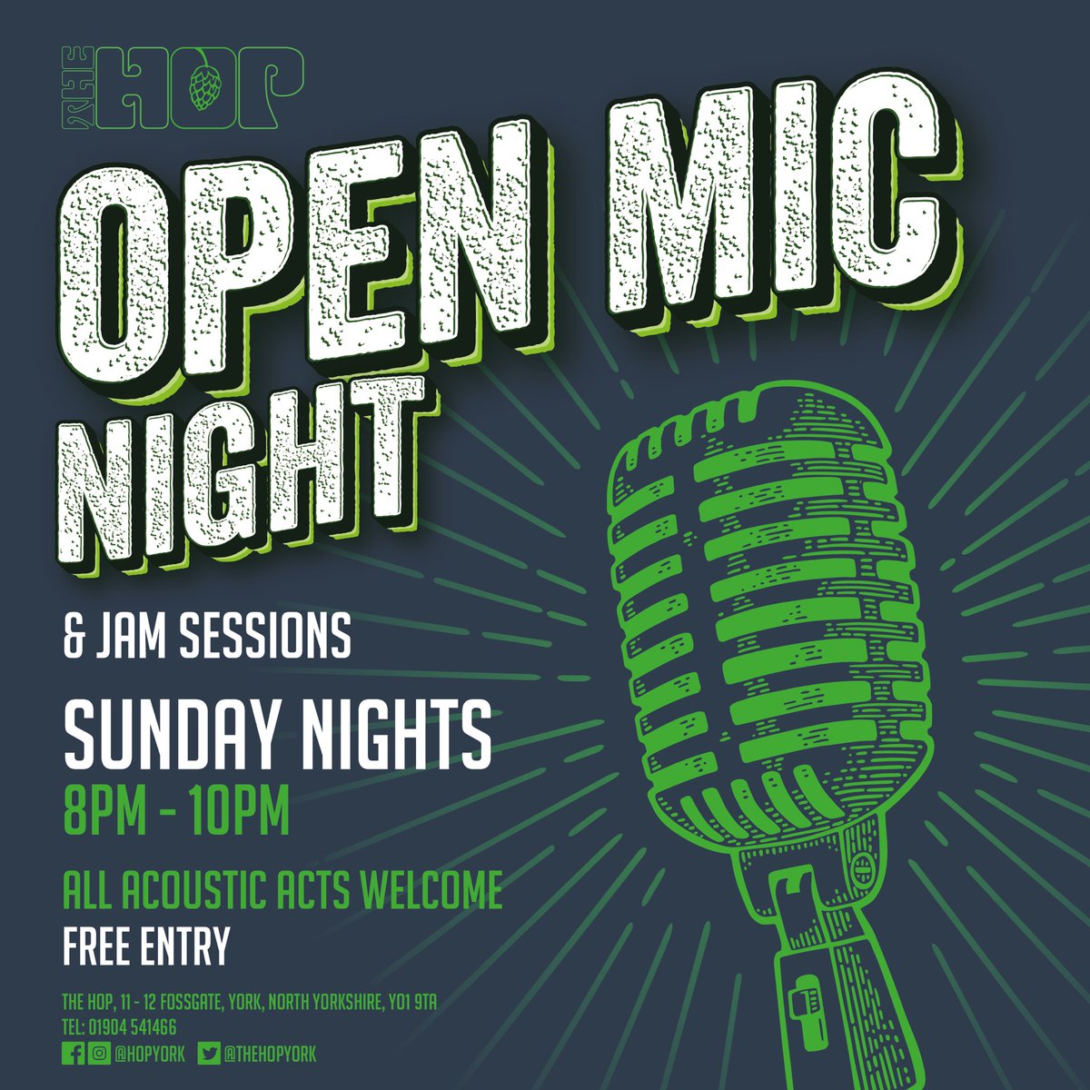 Better days are coming… they’re called Friday, Saturday and Sunday 🙌🏼😉

Here is what you have got to look forward to ⬇️

𝐀𝐜𝐨𝐮𝐬𝐭𝐢𝐜 𝐒𝐡𝐨𝐰𝐜𝐚𝐬𝐞
🗓 Fridays &amp; Saturdays
⏰ 9pm

𝐎𝐩𝐞𝐧 𝐌𝐢𝐜 𝐍𝐢𝐠𝐡𝐭
🗓 Sundays
⏰ 8pm - 10pm