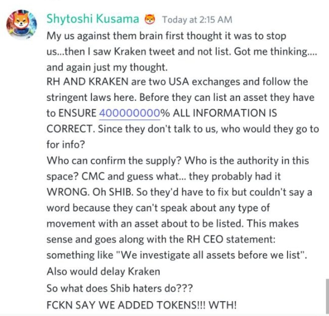 Magus_of_Mind's tweet photo. #SHIB - Shytoshi Kusama clarification and latest https://t.co/v0GbyMkr98