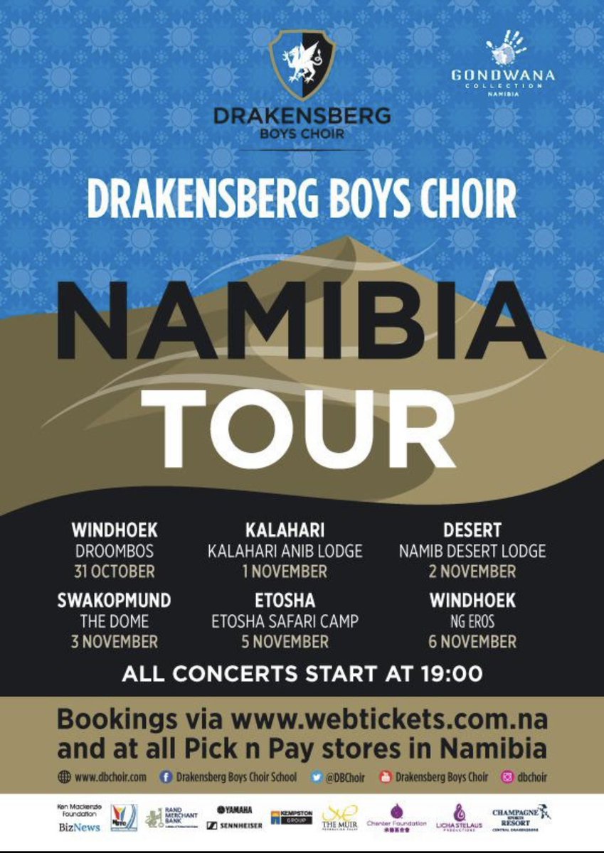 popayi_ingwane's tweet photo. Drakensberg Boys Choir #NamibiaTour 🇳🇦 https://t.co/kiscdj0V6Q