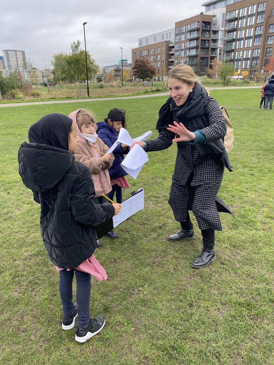 MayflowerSch's tweet photo. Bartlett Park is out blank canvas for our Celebration City. We went there to explore the area and think about the different ways we can utilise the space for our play area. #Haring #DT #AlisonBrooksArc #ArupGroup https://t.co/0Fov5UP8OS