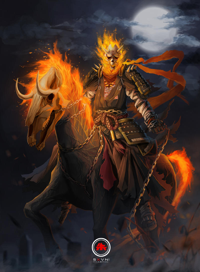 Ghost Rider Horse On Fire