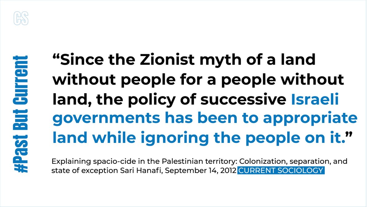 CurrentSociolog's tweet photo. A #PastButCurrent discussion from @hanafi1962
๐https://t.co/NPyJcylcCS
#biopolitics #israel #throwback #SocTwitter https://t.co/wlBGAKe7Di