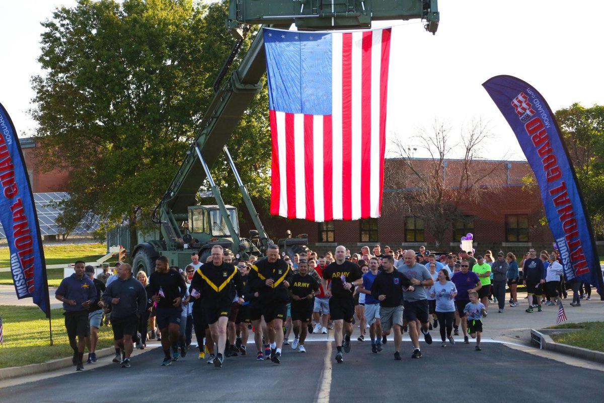 Missouri_NG's tweet photo. On September 24th, Members of #MoGuard, Civilians and their families came together at for “The One Run.” An event in which we took a moment to reflect on those that we have lost to suicide.  You never know if you may be the right voice in their life so make sure to reach out. https://t.co/QP9CljmmYn
