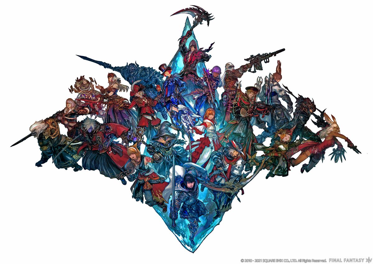 FF_XIV_EN's tweet photo. Warriors of Light, assemble! ✨ 

Presenting an amazing illustration by Hiroyuki Nagamine!

Tag yourself or your friends! https://t.co/6Hxu5ajp8o