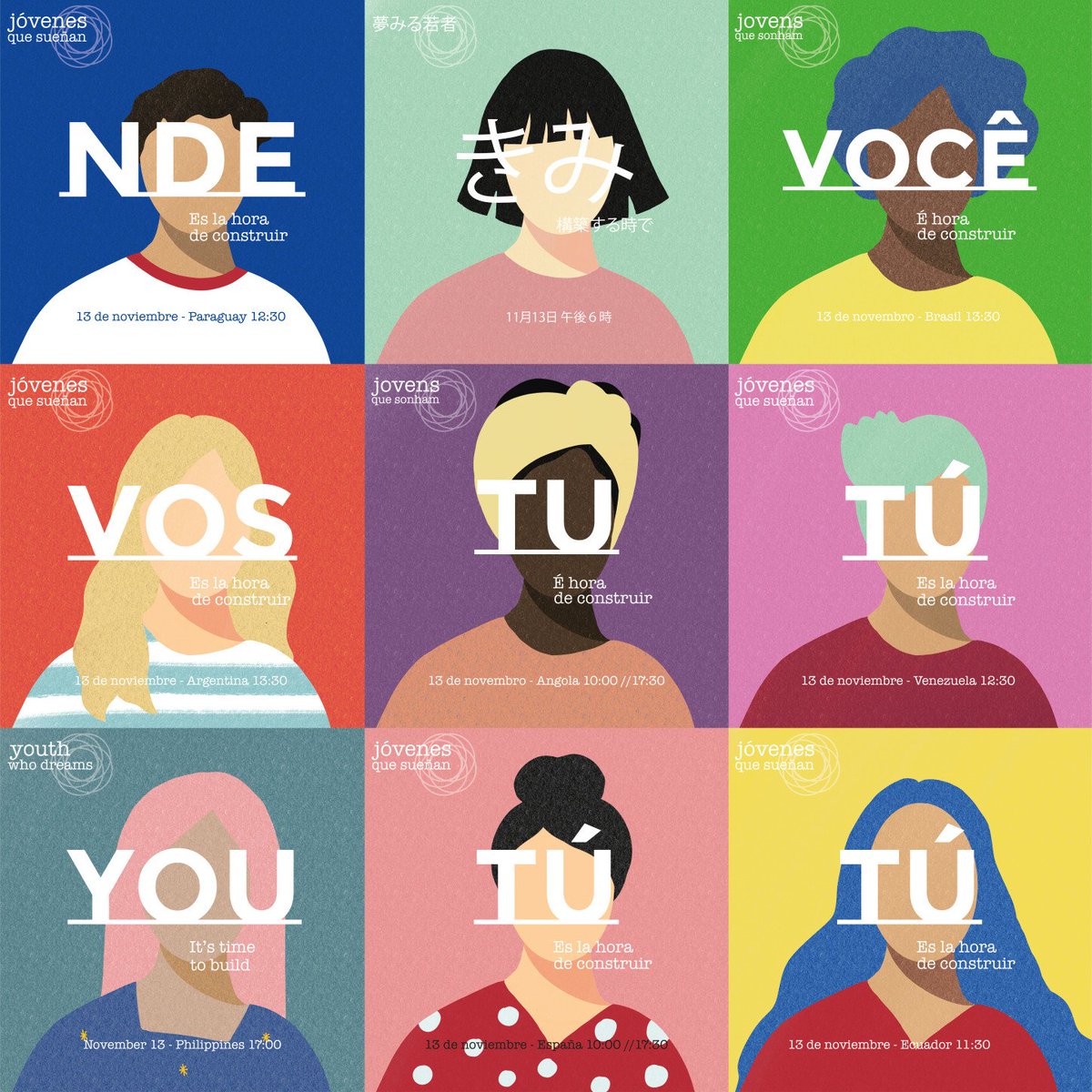 I Encuentro Internacional de Jóvenes Spínola. Queremos crear un espacio en el que compartir nuestra visión del mundo y como queremos construirlo. 13 de noviembre. Si tienes entre 18 y 29 años inscríbete a través del siguiente enlace: forms.gle/Z8gn43boh1jEb7….
¡Os esperamos!