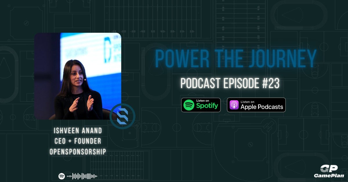 Episode #23 of the #PowerTheJourney podcast is live! Today we have @IshveenAnand, the Founder and CEO of <a href="/OpenSponsorship/">OpenSponsorship</a>. Having worked in sports markets across the world, Ishveen has great insights about the industry as a whole. Give this full conversation a listen!