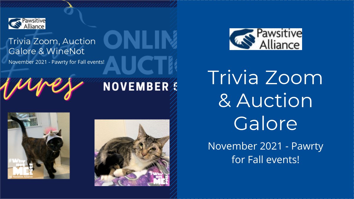 It's tomorrow! Check out Trivia Zoom &amp; our Auction! - mailchi.mp/pawsitiveallia…