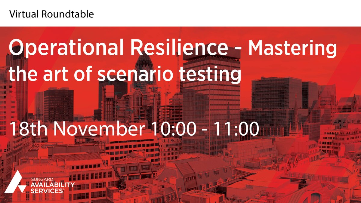 If your business is preparing for the upcoming operational resilience guidance, this virtual roundtable on scenario testing will help give you some important tips. Places are still available for those wishing to register: ow.ly/gI7I50GyuQz