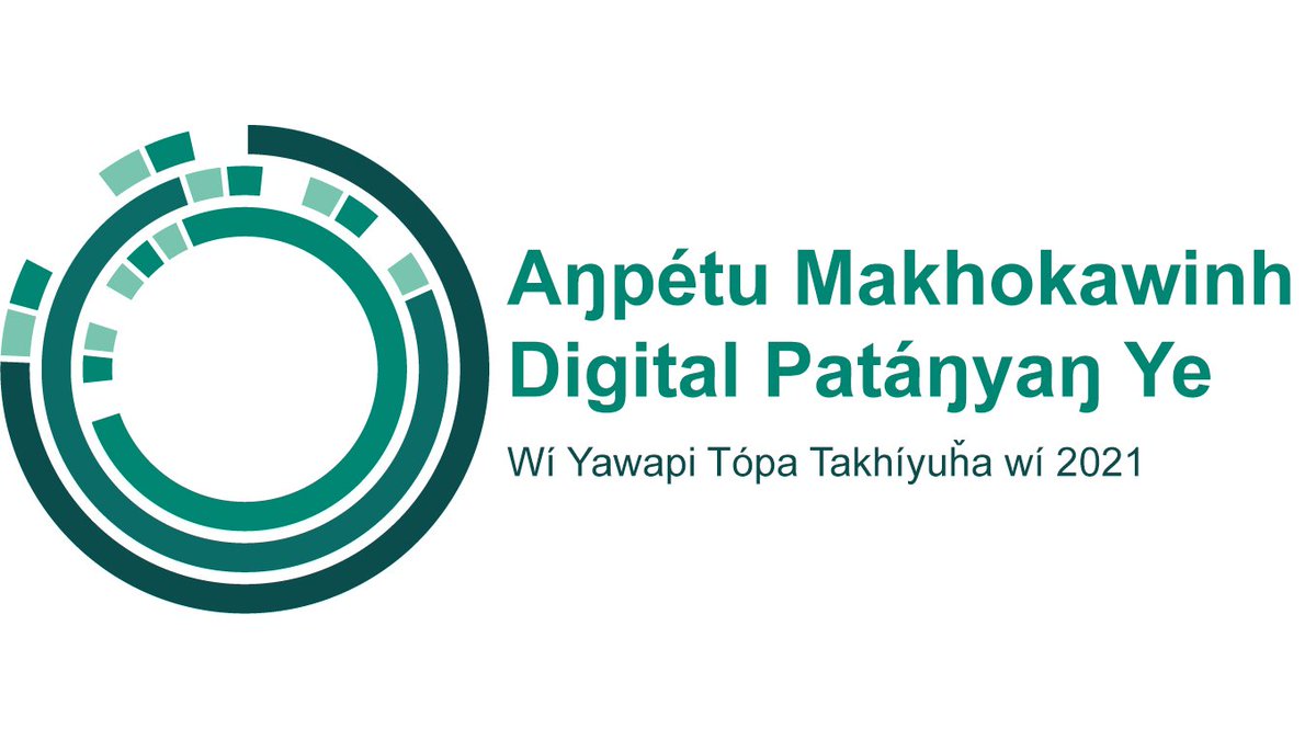 It's #WorldDigitalPreservationDay! Institutions worldwide get together online to bring attention and action to this global issue. Below is the day's logo translated into Lakota, spoken by several Očhéthi Šakówiŋ tribes on whose ancestral land our institution sits #WDPD2021