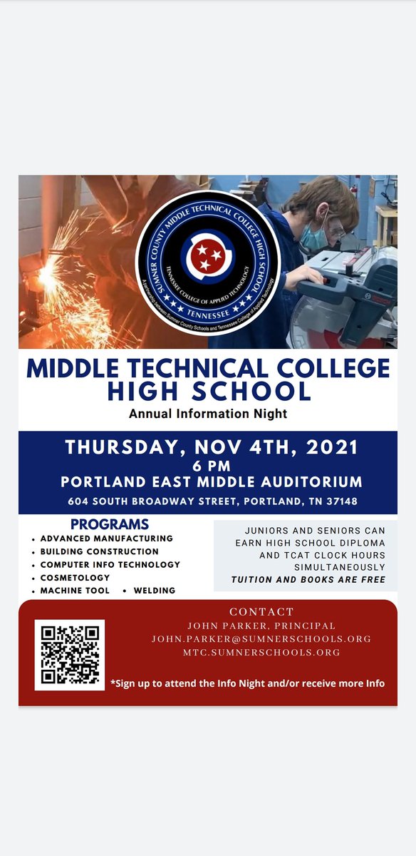 Hope to see you this evening at 6PM. Come get some great information, meet our instructors, and tour our campus.