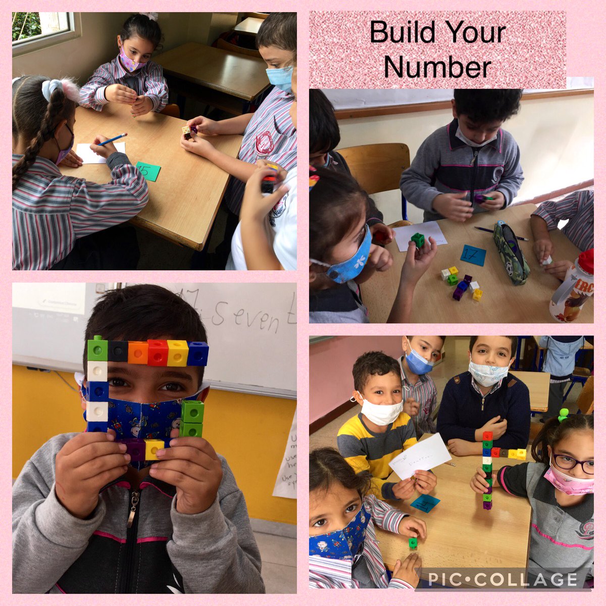 samah_hosna's tweet image. Check your number and build it ... Then write it in word form ! 
First graders built numbers up to 20 using cubes @MakAishaSchool . @FawziehHn #math_is_fun #numbers