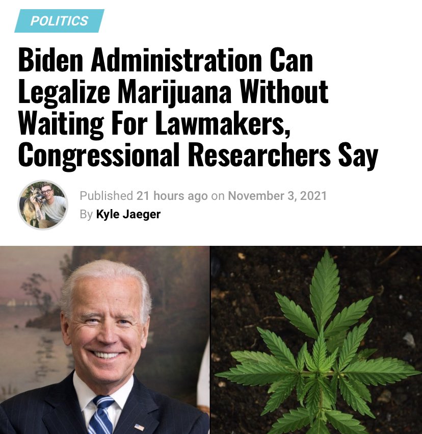 BidenTracking's tweet photo. There is no longer an excuse for the Biden administration. They can and should legalize marijuana immediately. https://t.co/UEGnRAYrlJ