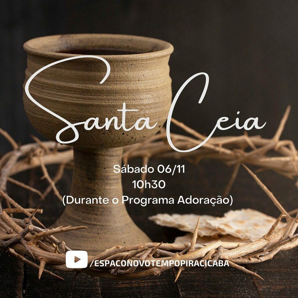 Espaco_NT's tweet photo. Neste Sábado celebraremos a Santa Ceia do Senhor. A cerimônia ocorrerá a partir das 10h30! Venha participar conosco deste momento tão especial. ❤️ https://t.co/OmIsY5zloZ https://t.co/wufIQZEYen