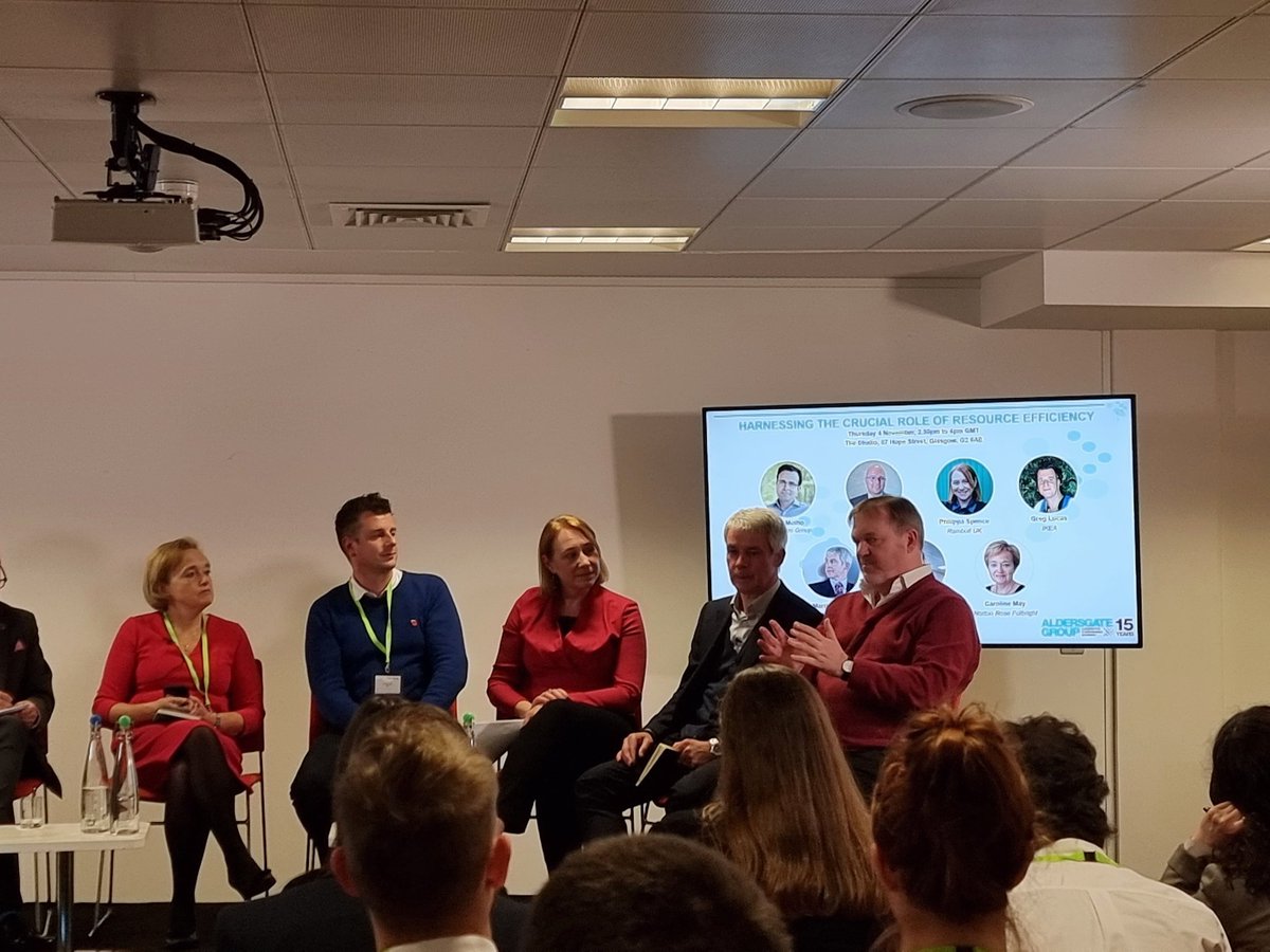AldersgateGrp's tweet photo. "Humanity has a business model that is broken, and its breaking us as a species" @TerryAHearn @ScottishEPA closes our event by outlining the importance of a systems change to deliver a truly circular economy #COP26 https://t.co/4hgC6JKN5W