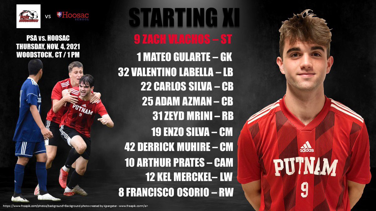 AthleticsPsa's tweet photo. Chance today for @psamenssoccer to avenge its only loss of the season when Hoosac comes for a visit. Go get it boys! Here’s the starting lineup for the Mustangs https://t.co/F71KzGti1e