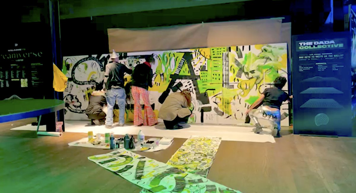 lenara's tweet photo. Fun to watch the collective drawing by @PowerDada as it's being made, analog style at @Dreamverse_life 

Are you tokenized?? #scamscamscam

@blackboxdotart @cromomaniaco @Grandenchilada @oculardelusion @dancingdiablo https://t.co/OoVyOr1bNm
