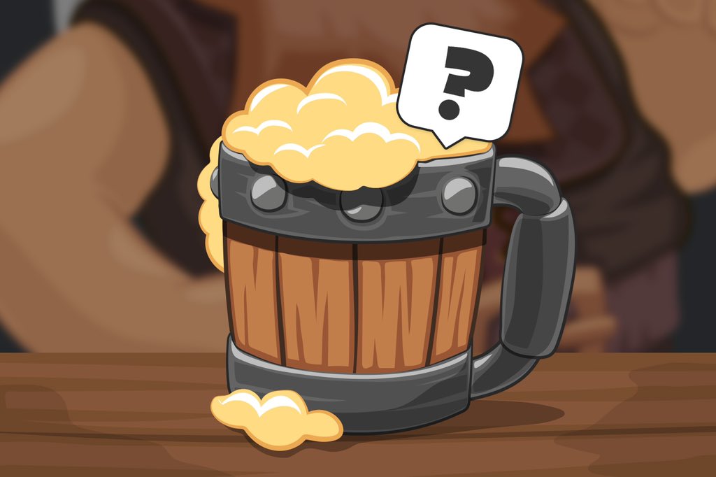 BraveGuild's tweet photo. Decent Dwarven swill! 🍻

What do you think it consists of? 🤨

#dwarves #drink #nftcommunity #nft #nfts https://t.co/fsaIVIg2bY