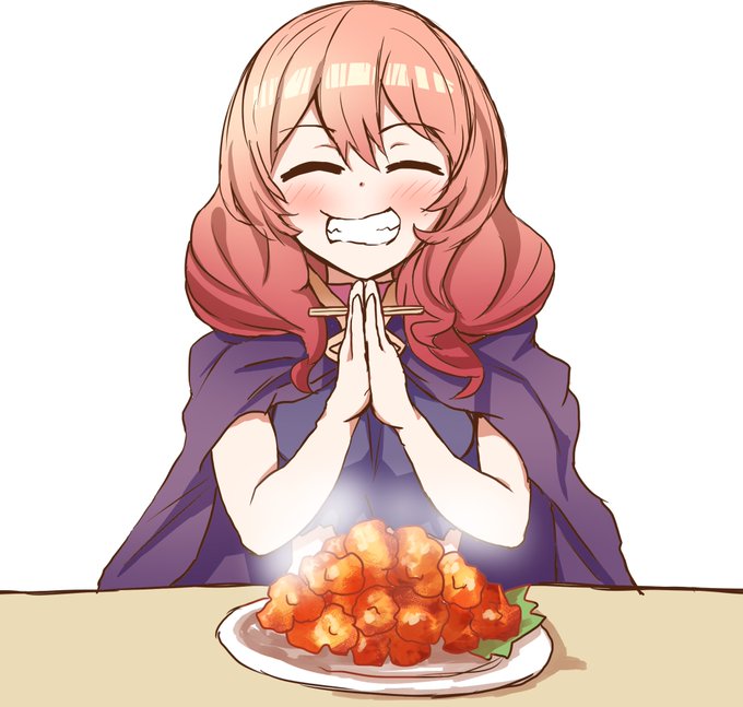 こんな時間に唐揚げを食う大悪党 #プリコネR #ムイミ #ノウェム 