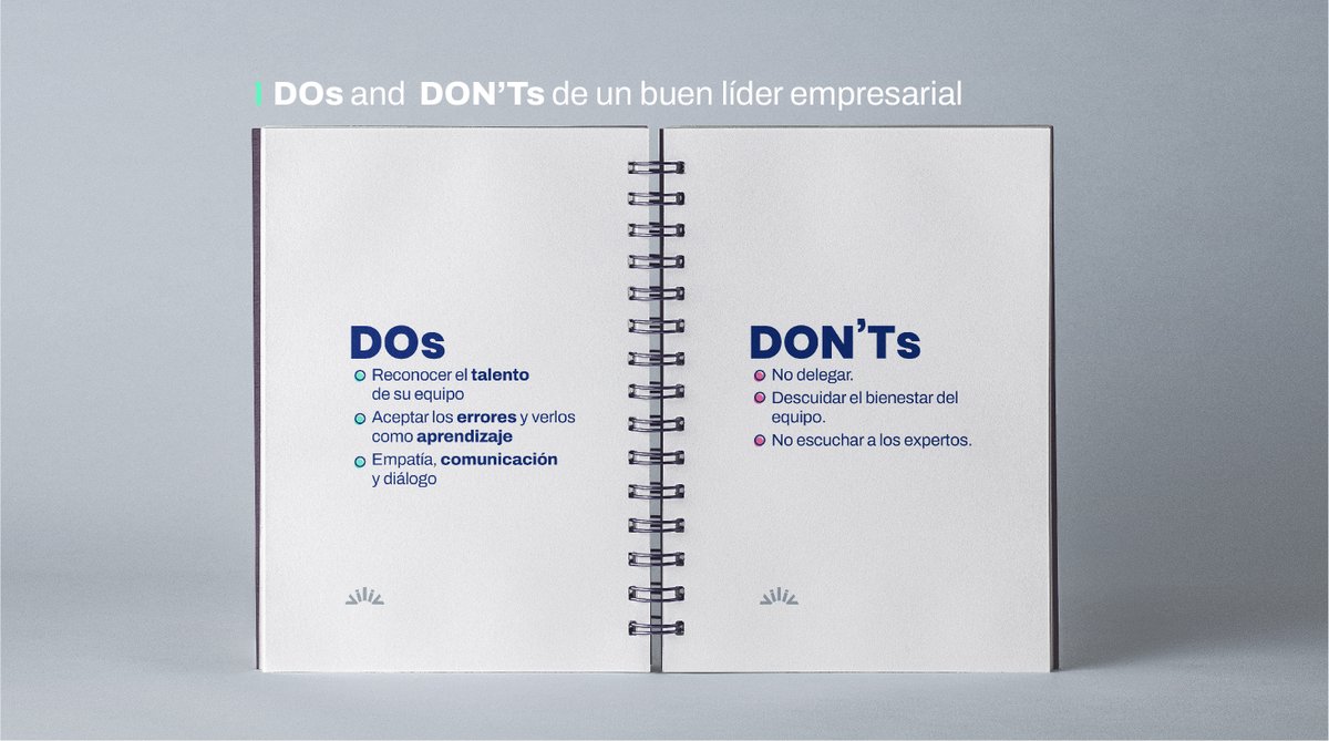 soyviliv's tweet photo. ¿Qué otros DOs and DON'Ts agregarías para ser un buen líder empresarial?
En VILIV te acompañamos para que puedas enfocarte en hacer lo importante y delegues y dejes en manos de expertos todas las soluciones que necesita tu empresa. https://t.co/wMqIPitfFu
