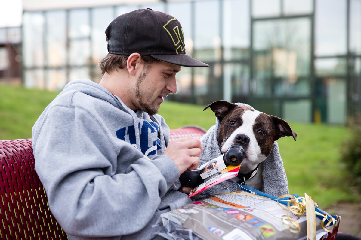 DogsTrust's tweet photo. Every Christmas our #HopeProject sends festive parcels with dog items like warm coats &amp; treats to homelessness orgs across the UK who support dog owners💛 
Thanks to our handy Amazon wishlist it's easy to donate an item for a dog &amp; make their Christmas 👉 https://t.co/fOFMgUdO0o https://t.co/HIqfNnrX72