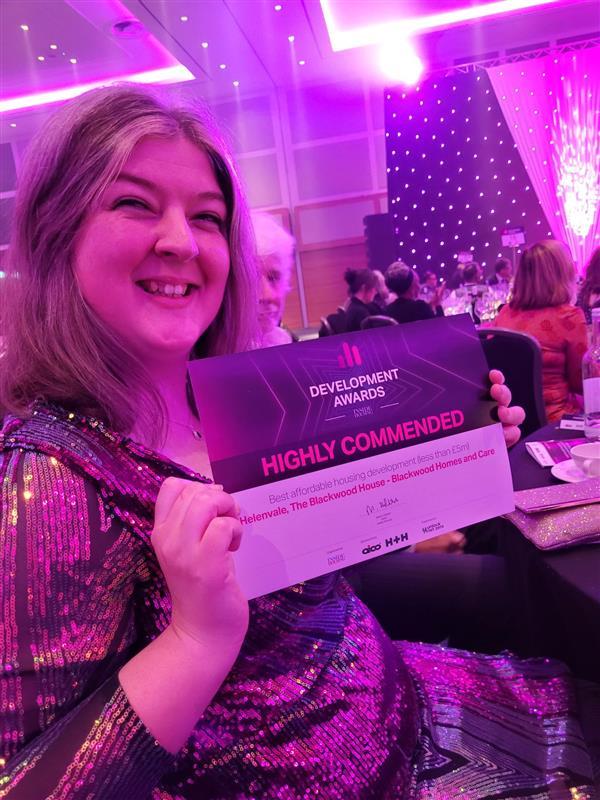 Blackwood_HC's tweet photo. Very proud to be highly commended for Best Affordable Housing Development (Under £5m) from @IHDevelopment for our Helenvale development featuring The Blackwood House! 

#IHDA https://t.co/dgsj4cOu7H