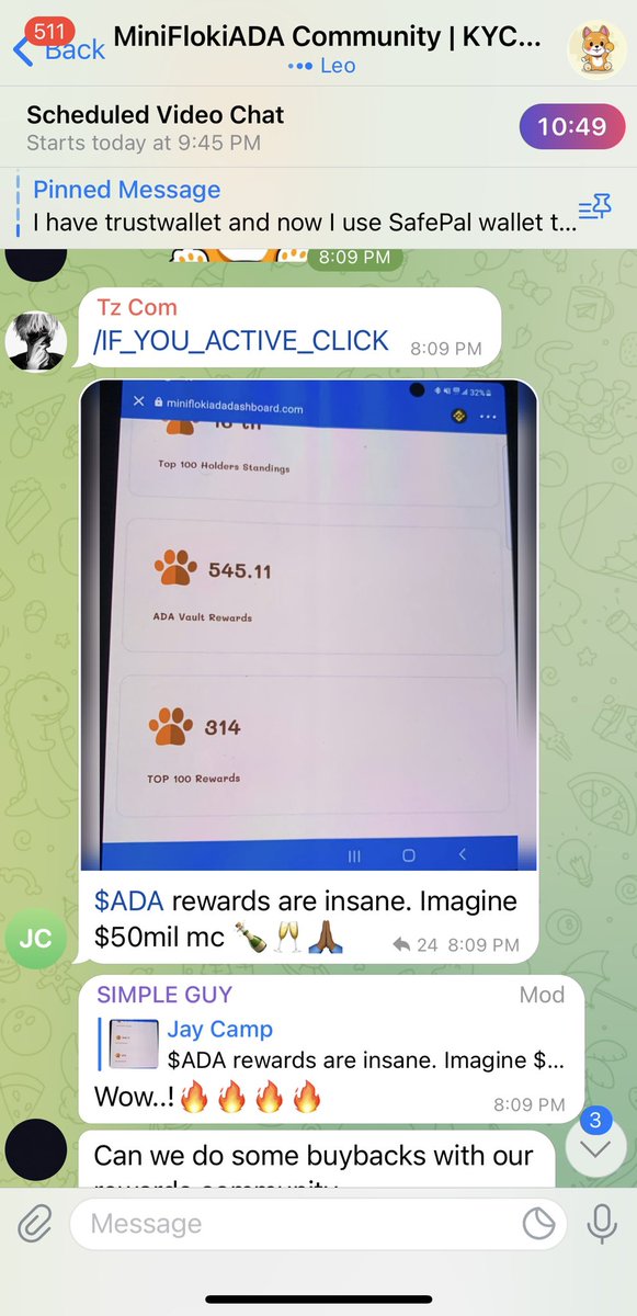MiniflookiADA's tweet photo. IT IS SO GOOD TO SEE THAT WE HAVE THE HAPPIEST &amp; SATISFIED COMMUNITY😁

THEY ARE ENJOYING THEIR DAILY ADA REWARDS &amp; ALONG WITH THAT THEY ARE THE DIAMOND HOLDERS 💪🏻💎

THE RULE IS SIMPLE-
BUY, HODL, AND ENJOY YOUR DAILY REWARDS FROM #MINIFLOKIADA 🐶❤️
#HODL #BSC  #100xGem #FLOKI https://t.co/mi8NaCETHT