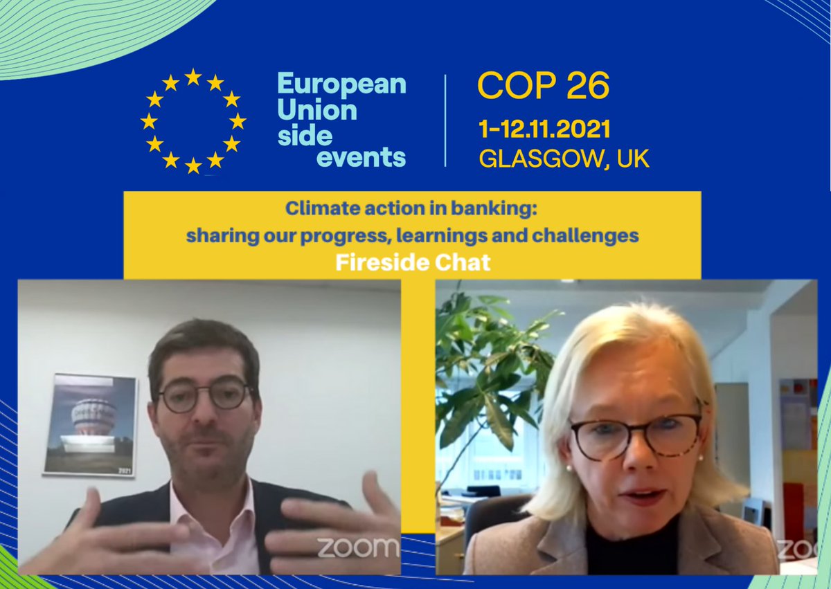 EACB_News's tweet photo. PRESS RELEASE - The #EACB co-organised with the Bank of Greece, @Nordea  &amp; @bbva, the event “Climate action in banking: sharing our progress, learnings and challenges” as part of the official EU side events programme at the @COP26.

Read more➡️https://t.co/piq0pVXWY4

#coopbanks https://t.co/F9GARG987M