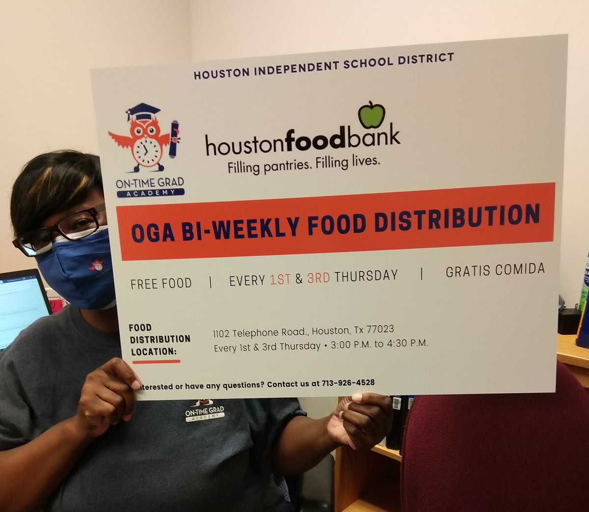 Come Visit Today <a href="/OnTimeHISD/">On-Time Grad Academy, An HISD Program</a> and Wraparound <a href="/NakeiaPittman/">Nakeia Pittman</a>. Free food resources for the community.