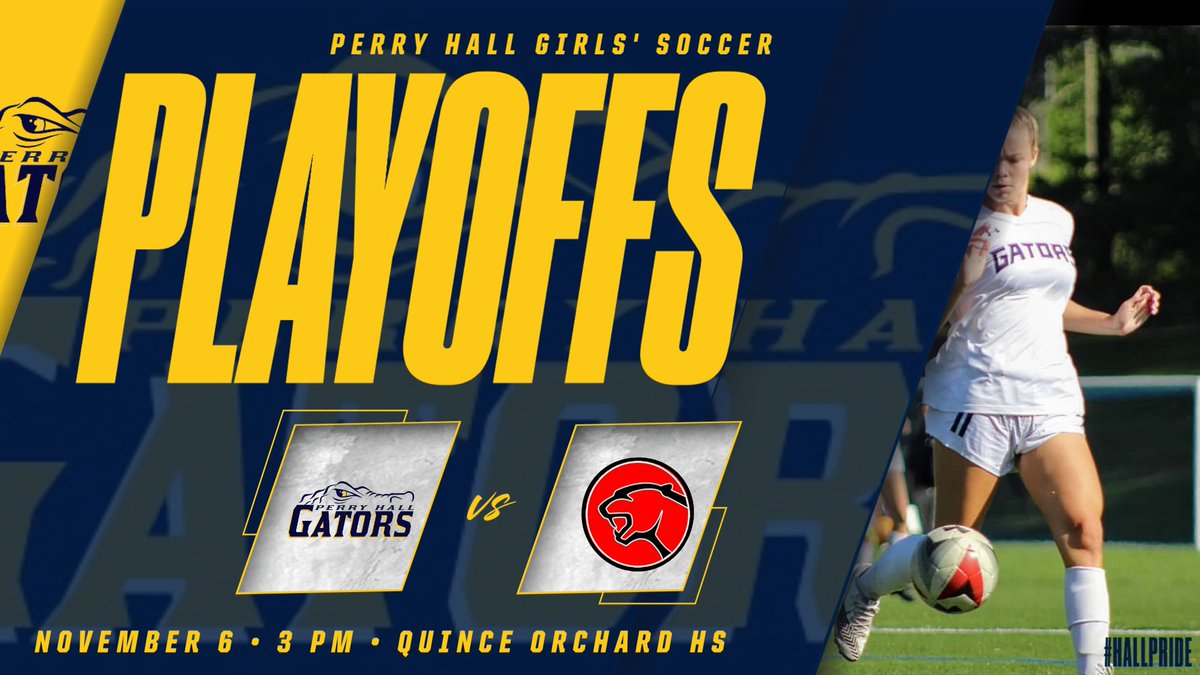 CoachAdelman's tweet photo. Please support our Gators on Saturday, November 6th as they go on the road to take on Quince Orchard in the state quarterfinals!  There is no online ticketing; cash only at the gate.  #hallpride  @Hall_Pride https://t.co/CyXKjbbgWY