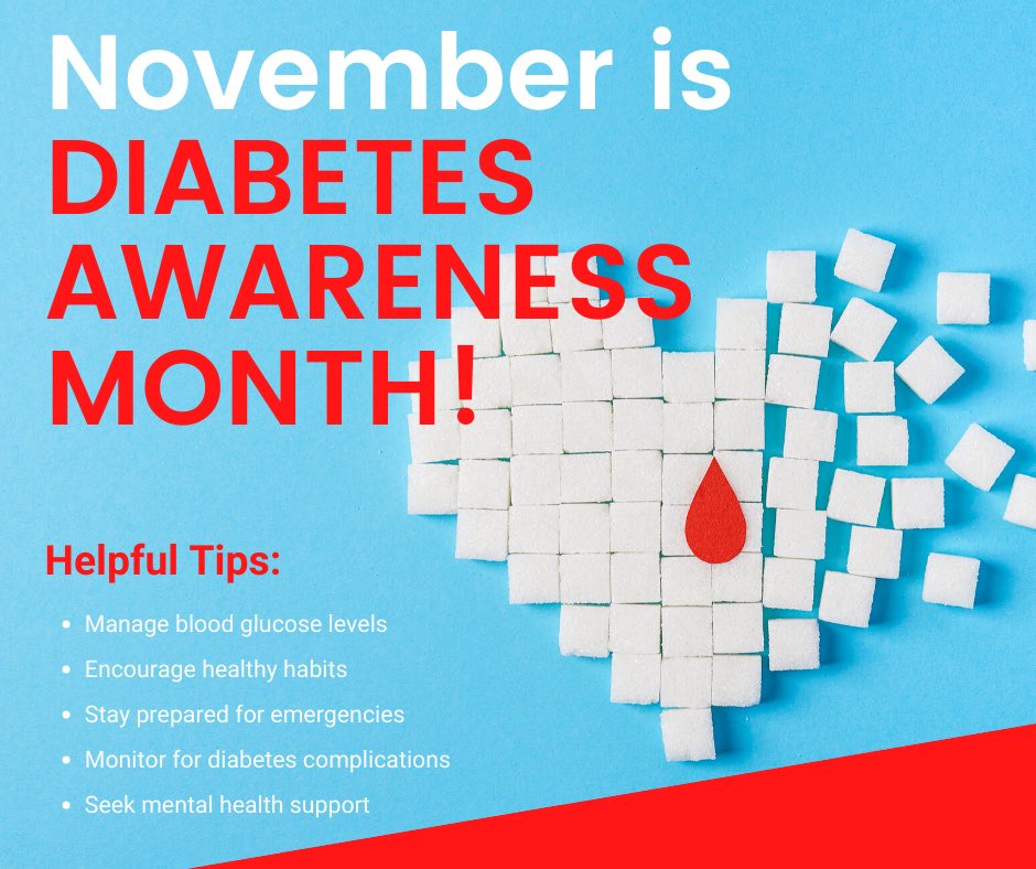 madsoukup's tweet photo. November is Diabetes Awareness Month. More than 10% of Americans have diabetes. Learn more from @AmDiabetesAssn  about how you can help end this disease! #DiabetesAwarenessMonth #mph791 

https://t.co/ixA30ZyWao https://t.co/kGCdbYwtIM