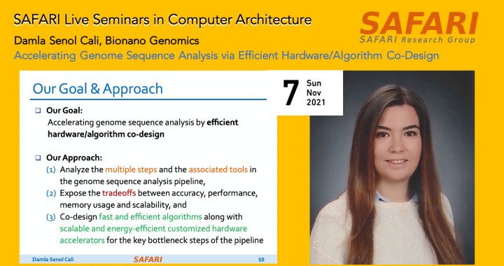 damlasenolcali's tweet photo. My Ph.D. dissertation on "Accelerating Genome Sequence Analysis via Efficient Hardware/Algorithm Co-Design" is online now: https://t.co/bhVXwXB7e5

To learn more, you can join the next SAFARI Live Seminar I will be giving this Sunday at 12:00 pm EST: https://t.co/bgHuYYt6Ul https://t.co/NJpVyIKx8a