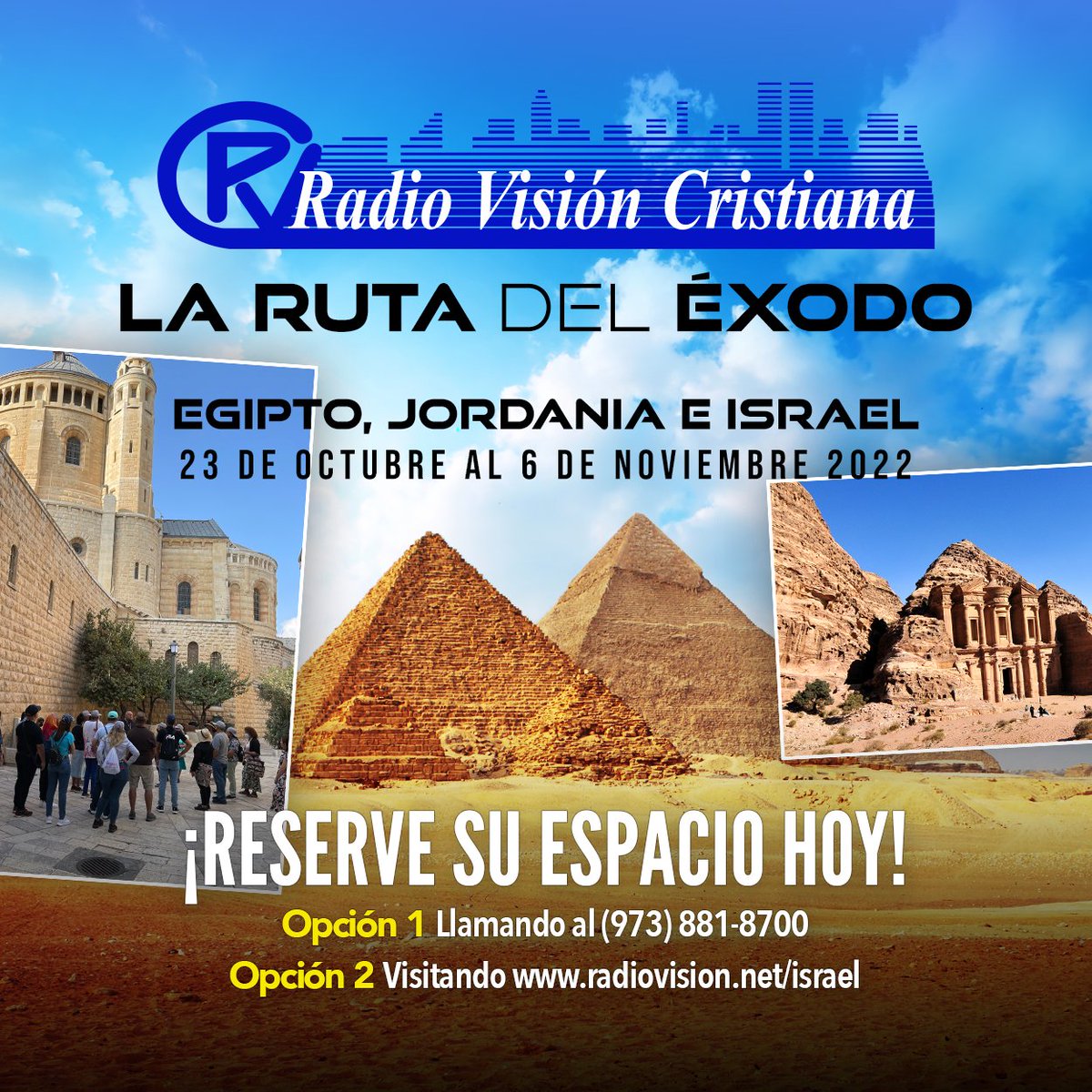 radiovisionnet's tweet photo. RADIO VISION CRISTIANA te invita a participar, en esta gloriosa ruta
ÉXODO 2022

Para más información visita:
https://t.co/4qf0OrmNls https://t.co/yl5qcaEHfU