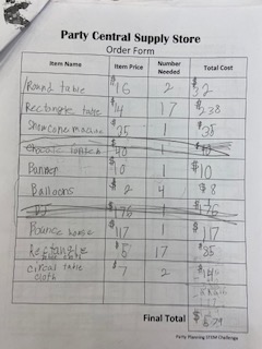 Check out the math skills from these Bay Vista Fund. 4th graders! Ss collaborated to plan a budget-friendly &amp; fun party for their school in this math-focused #STEMchallenge!

#STEMPinellas #iteachmath 
<a href="/PCS_ElemMath/">PCS Elementary Math</a> <a href="/my_pcs/">Pinellas County Schools</a>