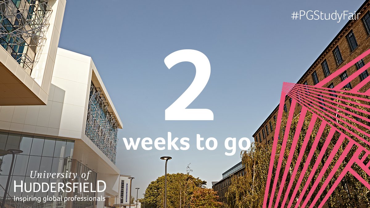 HuddersfieldUni's tweet photo. There’s just two weeks until our first Postgraduate Study Fair of the year! Have you booked your place yet? 

Don’t miss out on your chance to speak to academics, students and support services all in one place 👉 https://t.co/eAPjBTYH3c 

#PGStudyFair https://t.co/eOCeFdJE69