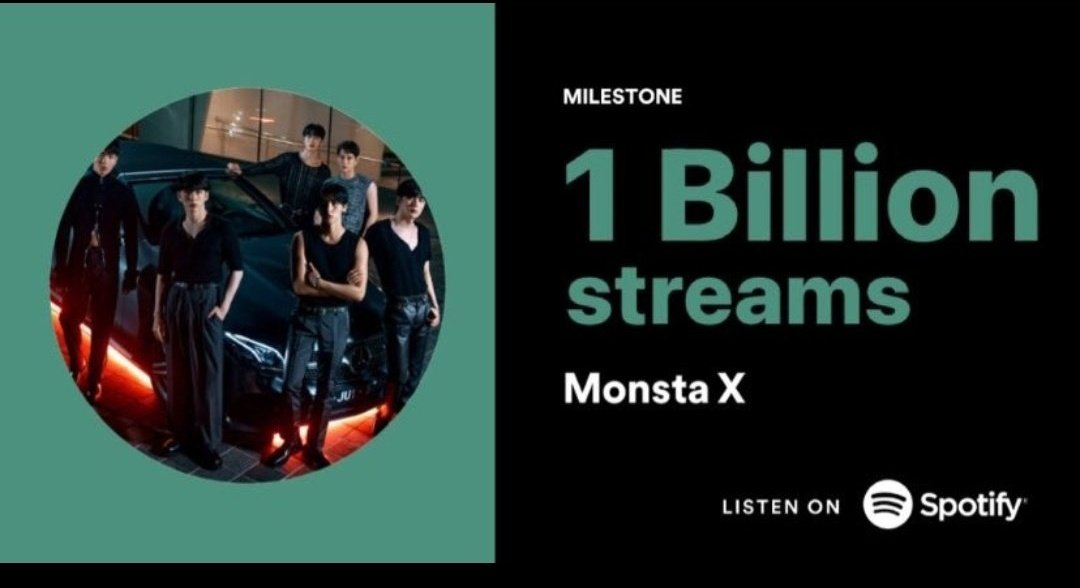 WonnieYTati's tweet photo. Monsta X superó 1B de streaming en Spotify 👏👏
Comenten de que país son utilizando los #

1B FOR MONSTA X
#MXSPOTIFY1B #MONSTAX @OfficialMonstaX https://t.co/n0j6jRpH2n