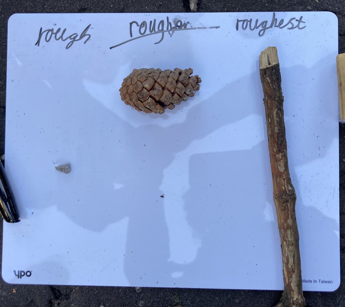 We had a great #OutdoorClassroomDay lesson today about comparative and superlative adjectives! Great to get outdoors 🥰 #outdoorfun #outdoorlearning