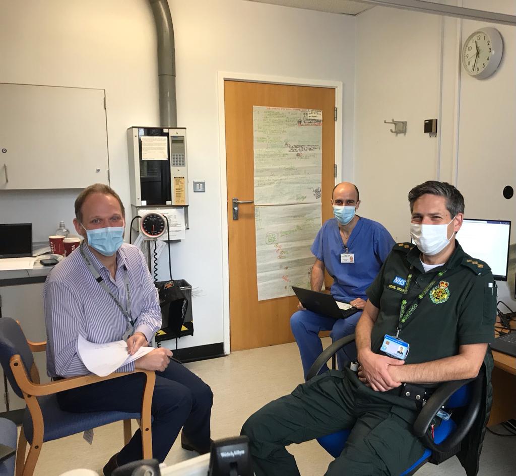 Amazing to test Geriatrician triage with <a href="/SECAmbulance/">South East Coast Ambulance</a> colleagues today! So much learning about how we can build on this to start managing frailty crisis at home differently as well as linking to SDEC <a href="/RoyalSurrey/">Royal Surrey</a> <a href="/npsands/">Nick Sands</a> <a href="/MichelleBull4/">Dr Michelle Bull 💙</a> <a href="/andycollen/">Andy Collen</a>