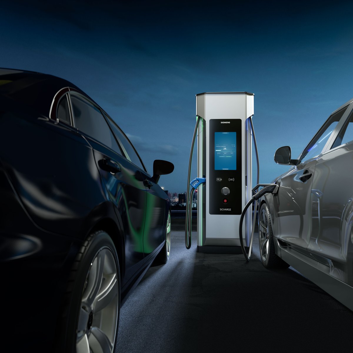 SiemensCzech's tweet photo. Přesně za týden začíná v pražský Letňanech veletrh čisté mobility eSALON. @SiemensCzech zde v tuzemské premiéře představí 300 kW dobíjecí stanici pro elektromobily #SICHARGE a svou vizi dobíjecí infrastruktury budoucnosti 🔌 💡 🚙 https://t.co/gbTZ26rkH8