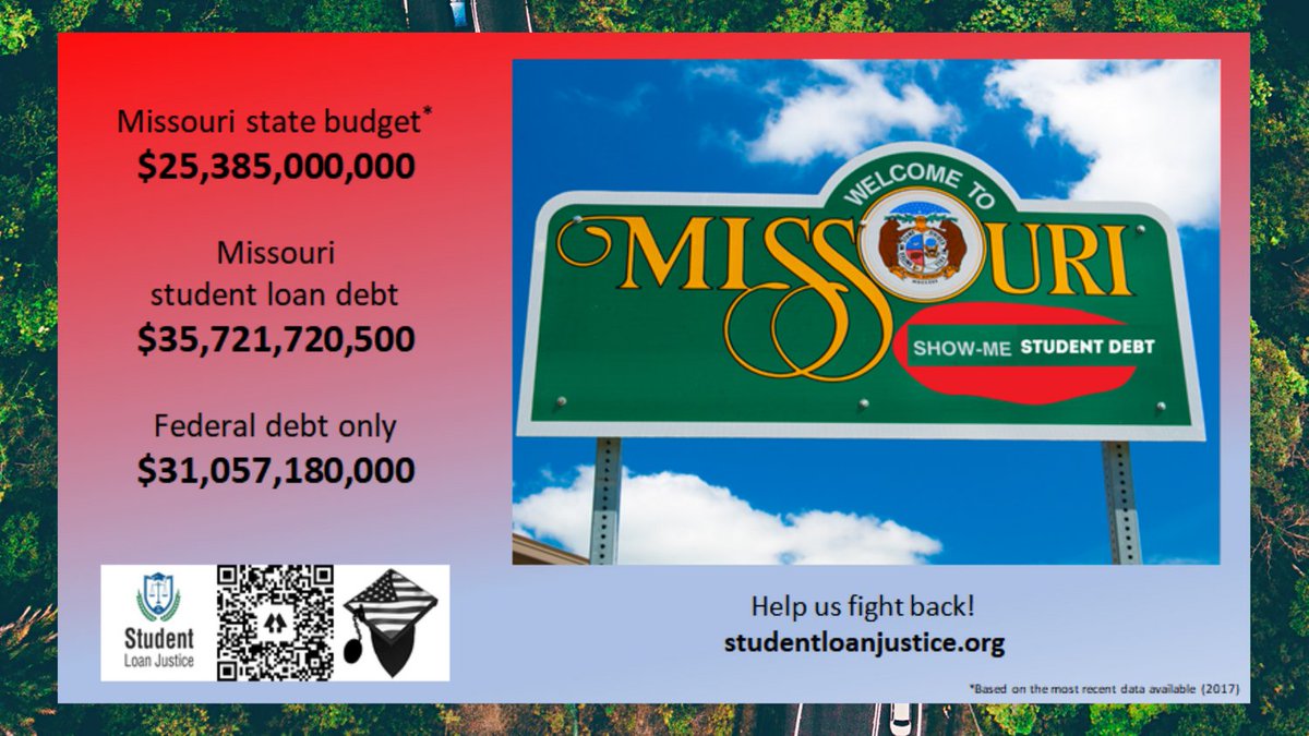 StudentLoanJus1's tweet photo. Attn @GovParsonMO @FirstLadyTeresa:
Missouri is being WRECKED by federal student loans. This is now a state sovereignty issue. 

You need to defend your people. Please see the last line of this article?
https://t.co/tmwY3fSLdr

Don't be mislead: This is YOUR BASE.
@WillardAaron https://t.co/jQ53NxCRWJ