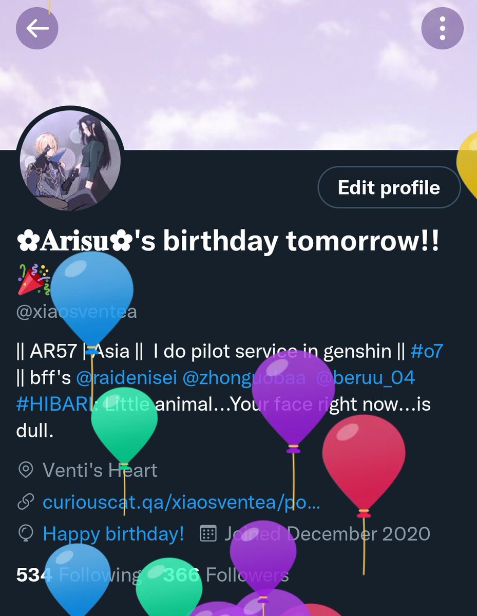xiaosventea's tweet photo. not me thinking who has birthday today :') 

...and it it was me.  

Just in case someone wanna buy me crystals today, my uid is in the right corner😋 /j HAJSJAJAJS

Happy Birthday Arisu!!🎉 https://t.co/ikMT1CWFKN