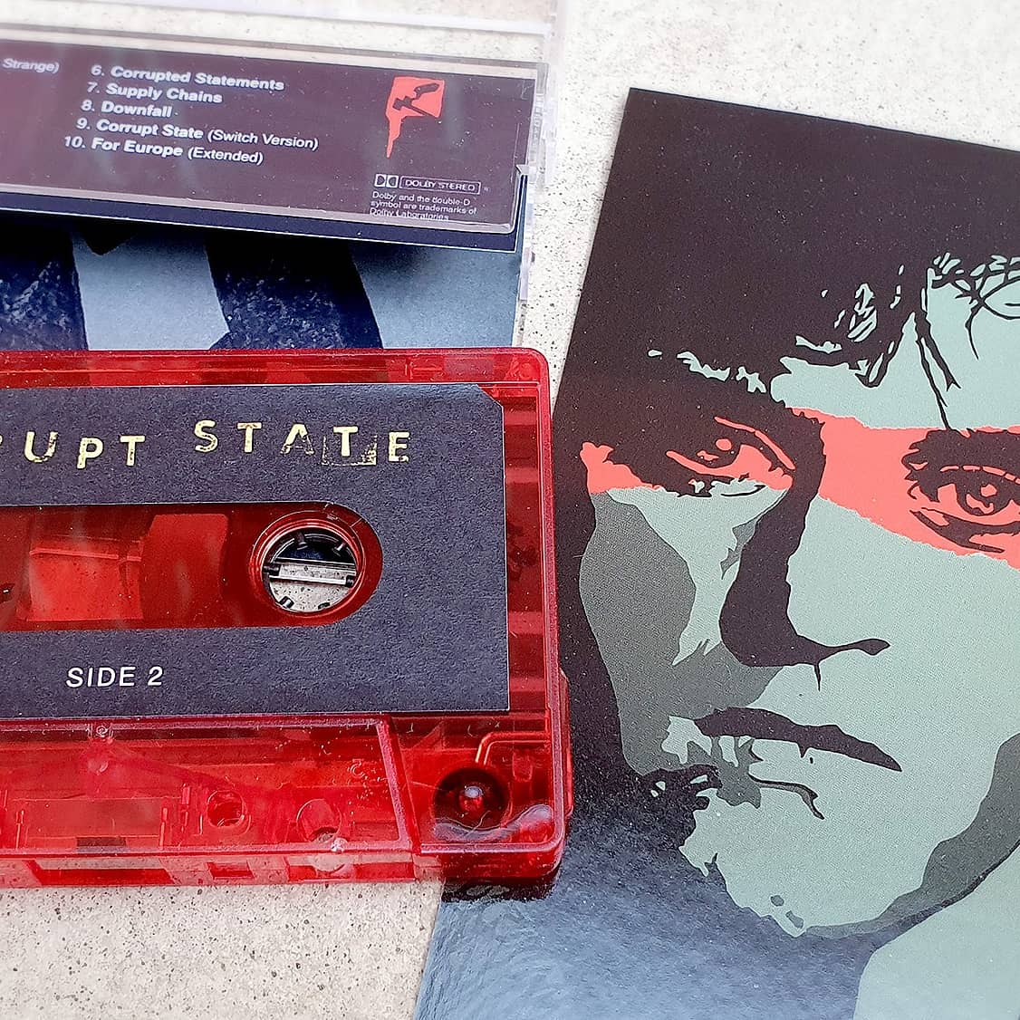 'Corrupt State' is the last track STEVE STRANGE wrote before his untimely death in 2015. 3 tracks also contain performances from Visage vocalist, Lauren Duvall. Transparent Red cassette now available featuring the new remix from SOFT RIOT i-art.co.uk #stevestrange