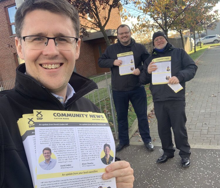 DavidLinden's tweet photo. 💪 Good to be out campaigning in #Barrowfield, keeping people up to date with the work of team @theSNP and making the case for Scotland’s independence. #activeSNP https://t.co/iYv00PrOi7
