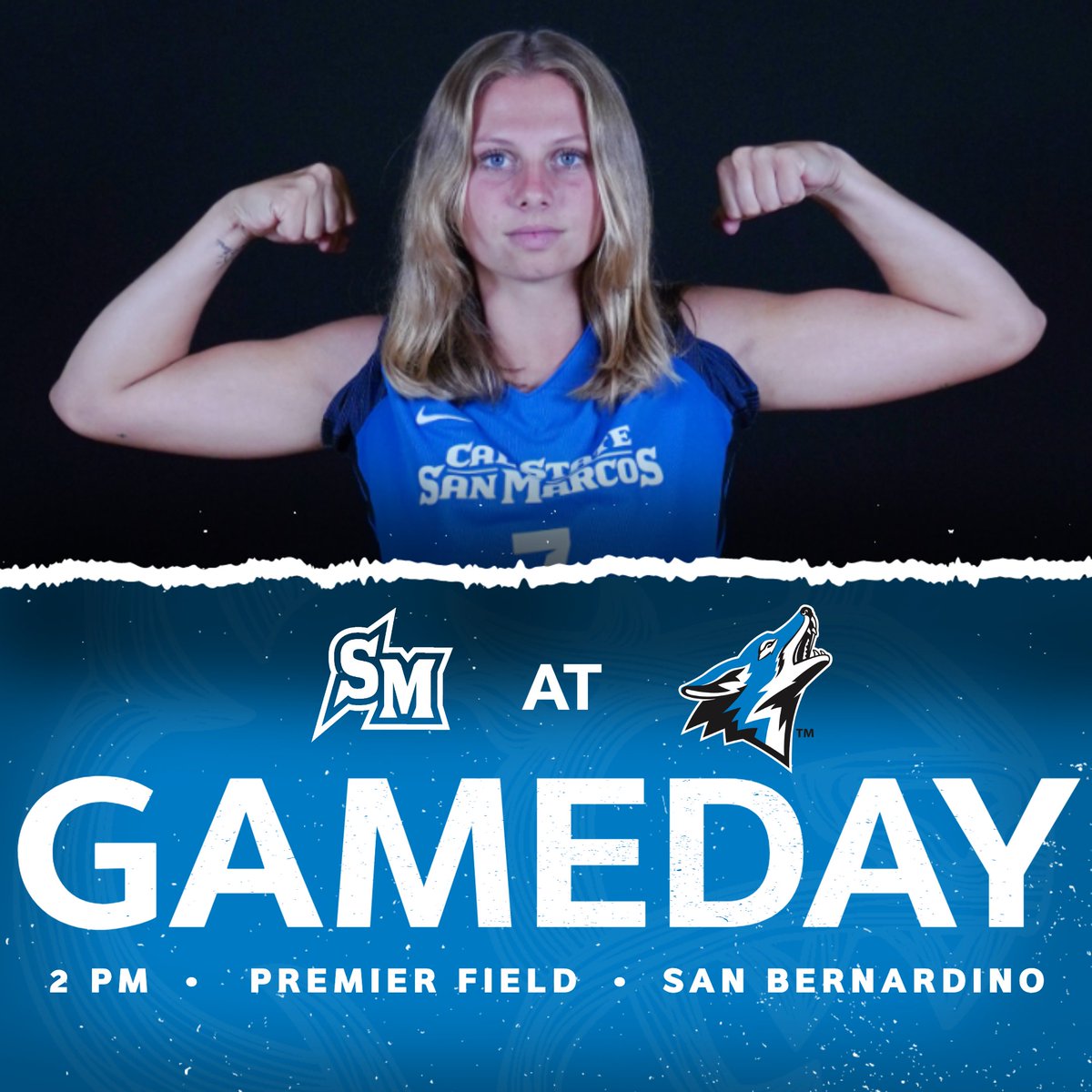 CSUSM_WSoc's tweet photo. It's GAMEDAY! CSUSM will close its 2021 season at Cal State San Bernardino today at 2 p.m. #Back2BleedingBlue https://t.co/8GXTNeCcbE