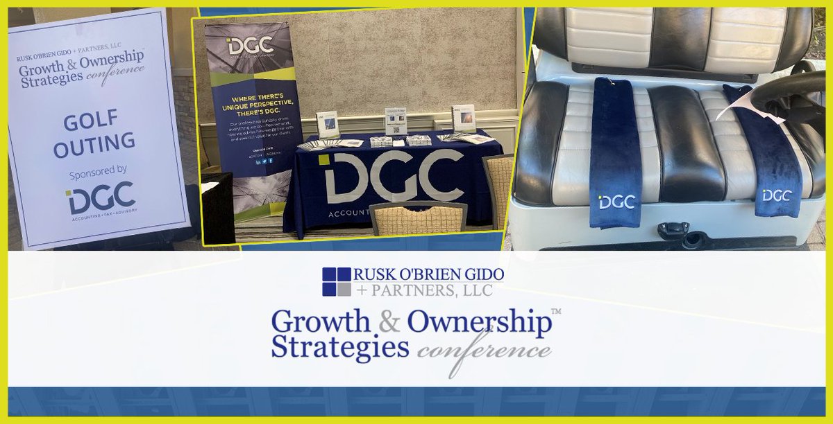 dgc_advisors's tweet photo. Stop by our table and say hello at today's @ROGpartners Growth &amp; Ownership Strategies Conference! DGC was proud to once again sponsor the annual golf outing. Dave Sullivan's presentation “A&amp;E Industry Tax Update – Navigating the Path Forward” starts at 3:00 pm. #aecindustry https://t.co/uBWvmq23CZ