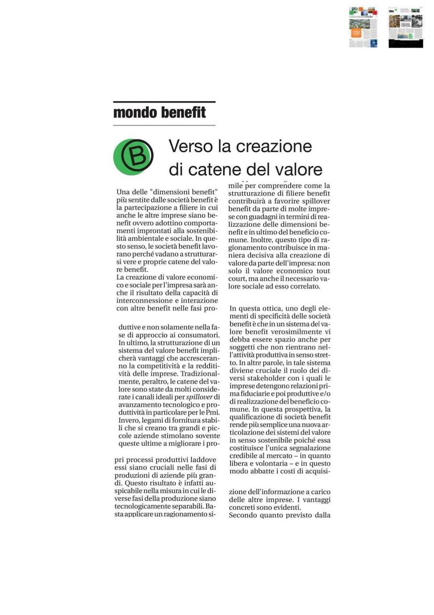 assobenefit's tweet photo. “Le #societàbenefit lavorano perché vadano a strutturarsi vere e proprie catene del valore benefit”

@raulcaruso per L'economia civile

"Verso la creazione di catene del valore" è il prossimo #BenefitTalk sulle #dimensionibenefit riservato ai soci
Info: segreteria@assobenefit.org https://t.co/vDdfHhYekV