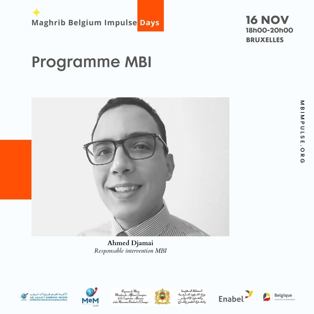 wearembi's tweet photo. MBI DAYS
16.NOV.2021
_
Programme MBI :
M. Ahmed DJAMAI, Responsable intervention MBI
-
Vous souhaitez en savoir plus sur le programme MBI ou vous êtes intéressé par l'un de nos événements ? Alors inscrivez-vous via https://t.co/sZjnXvTbgQ
#mbidays #mbipulse #wearembi https://t.co/Mw0eQiL5Ig