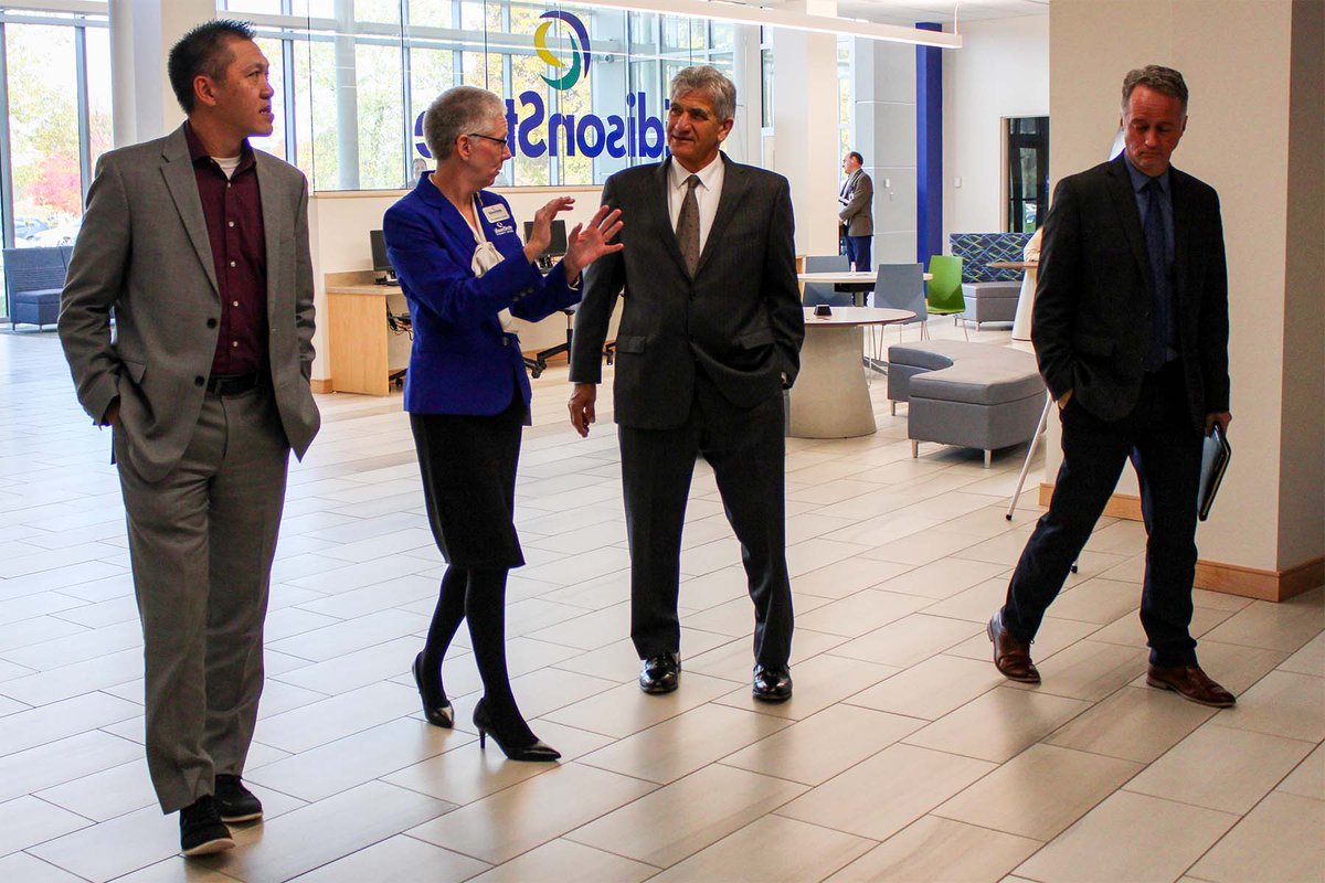 EdisonOhio's tweet photo. It was an honor to host Dr. Decker, president of @FranklinU and Bill Chan, Senior VP of Strategic Alliances, today to discuss the recent launch of the Pathway Portal. Learn more about the partnership by visiting https://t.co/8gdElpI8lw. https://t.co/dD705KqRRu