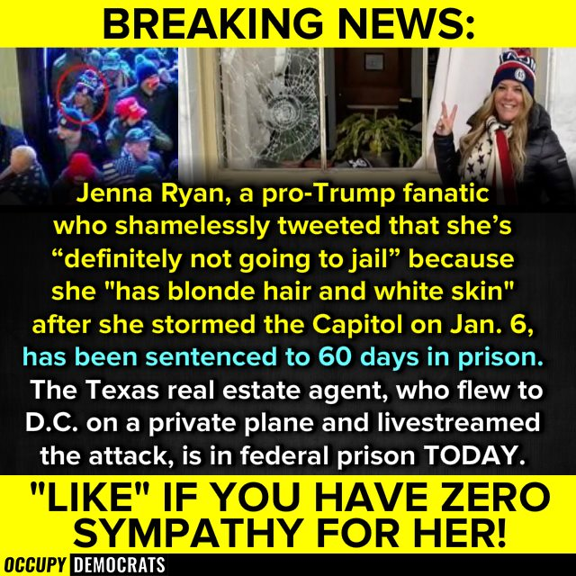 JamesTate121's tweet photo. Only 60 days? Sounds about right for a white woman with blonde hair. They'll let her out after 20 minutes for good behavior. What a joke our "justice" system is. Trust that she will be at the next storming of the Capital. They elected 5 people this week who were there.
#DemVoice1 https://t.co/jbjHRMfhSm