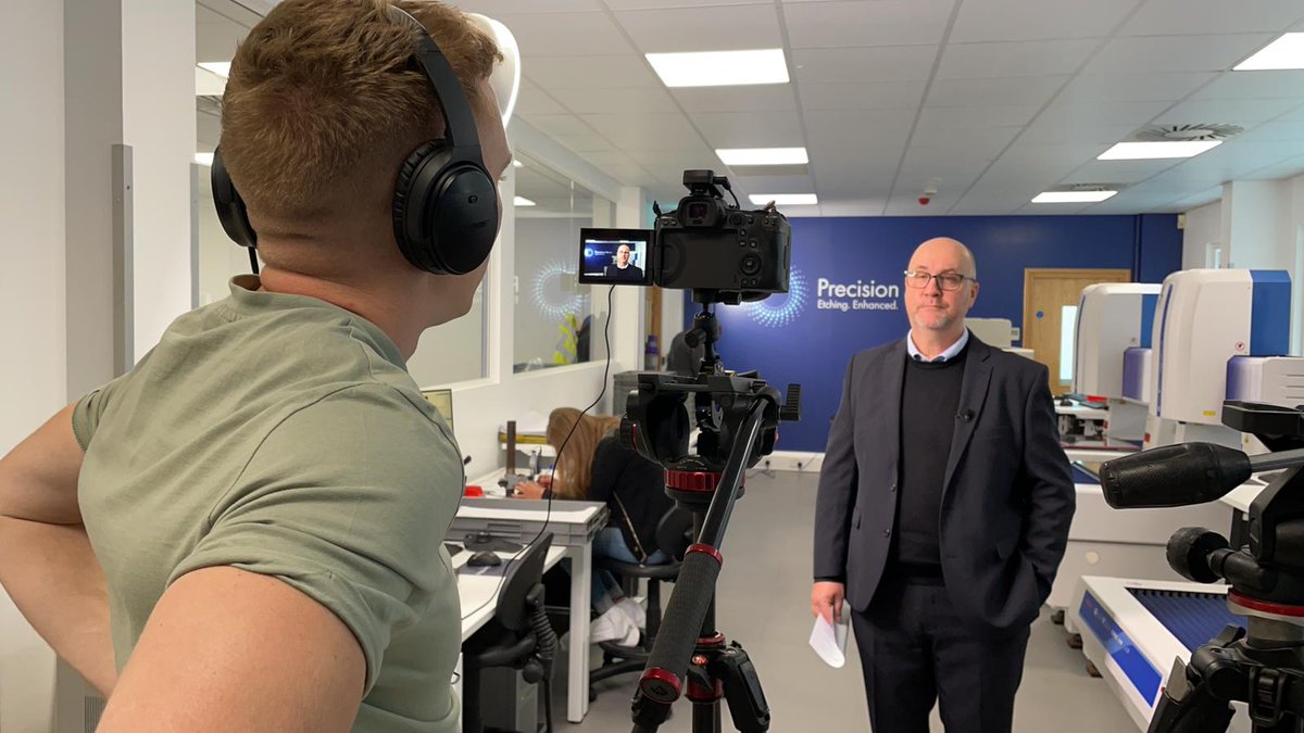 Precision_Micro's tweet photo. Something exciting is happening at the Precision Micro plant today. Keep your eyes peeled 👀 

#PrecisionMicro https://t.co/sNLXbcyVgu