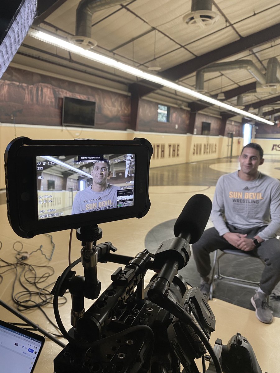 Here at <a href="/ASU/">Arizona State University</a> shooting with the wrestling team for <a href="/FloWrestling/">FloWrestling</a>